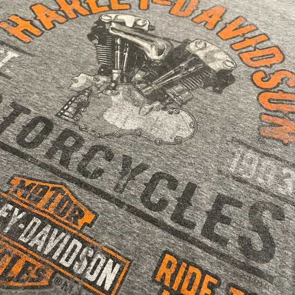 VINTAGE STYLE HARLEY DAVIDSON MOTORCYCLE T-SHIRT MENS SIZE LARGE CLARKSVILLE TN - Picture 2 of 9